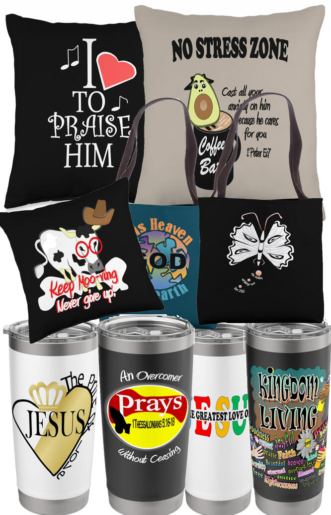 Discover our collection of Christian-inspired accessories, including tote bags, throw pillows, tumblers, mugs, and phone cases. Each item is thoughtfully designed with meaningful Scripture, uplifting Bible verses, and inspirational faith-filled messages.