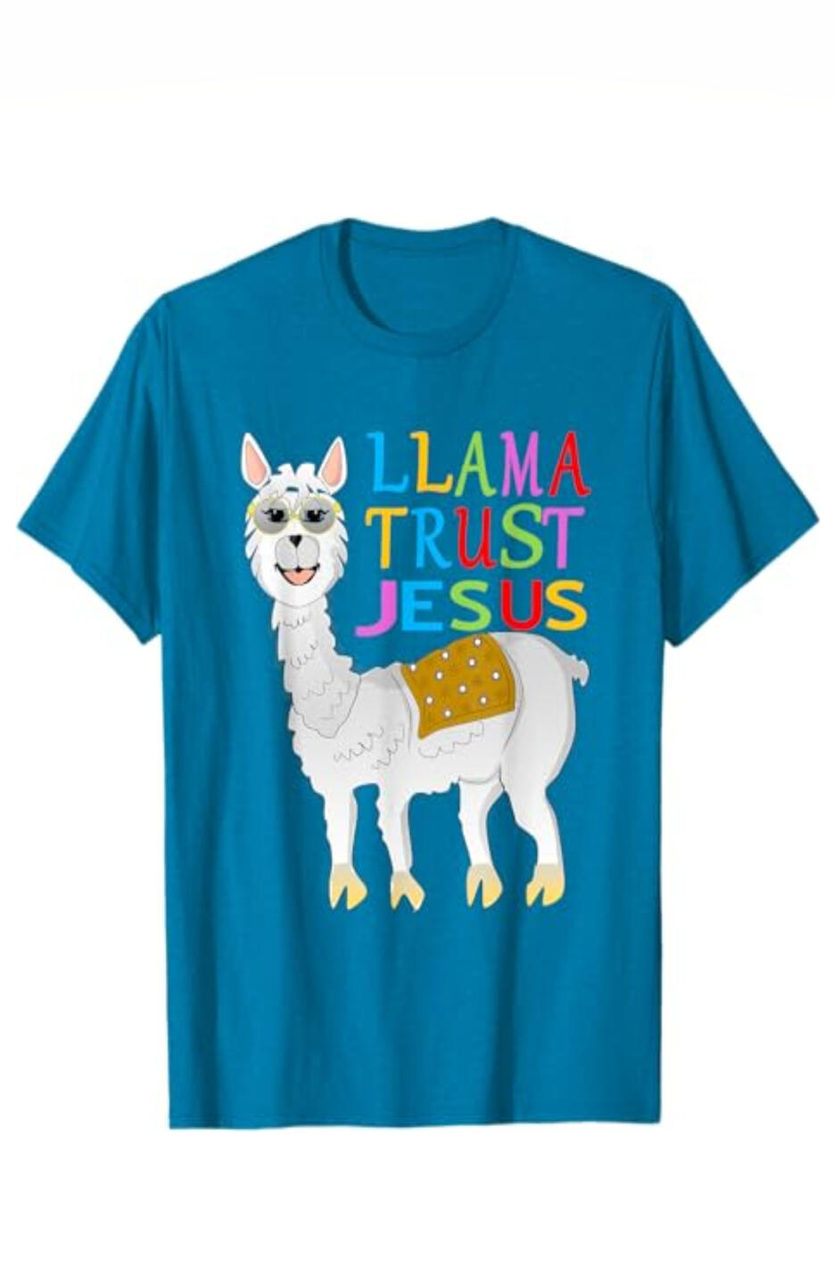 Fun Llama Trust Jesus Christian T-shirt