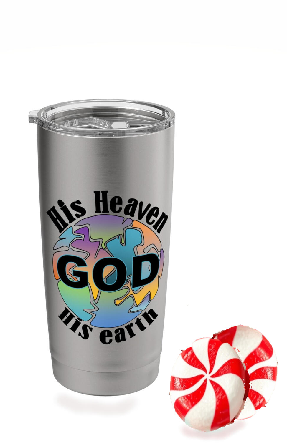 His Heaven His Earth Christian Silver Tumbler