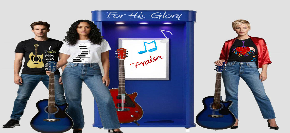 Christian Praise & Worship Apparel Our Praise & Worship Apparel T-shirts feature beautifully designed Christian graphics of praise, worship dance, and liturgical attire with Bible verses, uplifting scripture, and inspirational faith messages.