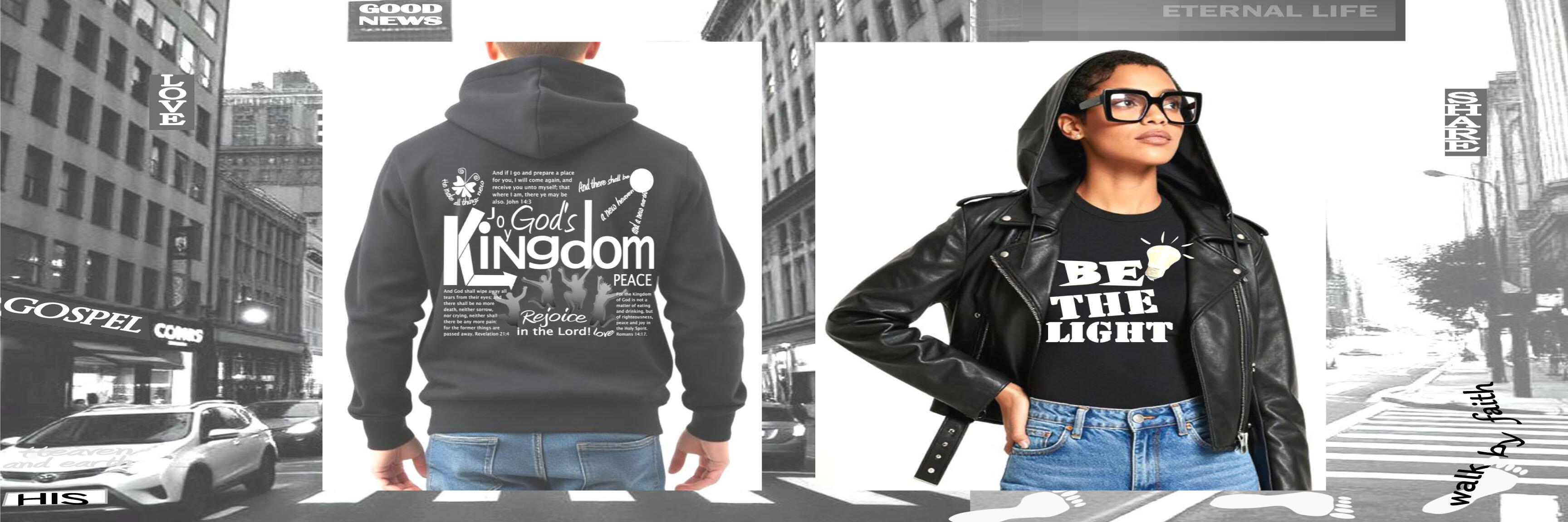 Jubilee Expression Header Page Jubilee Expressions brings faith and fashion together with stylish Christian apparel and gifts for women, men, boys, and girls. Shop inspiring T-shirts, hoodies, sweatshirts, long-sleeve shirts, tote bags, pillows, tumblers, phone cases, and more—designed