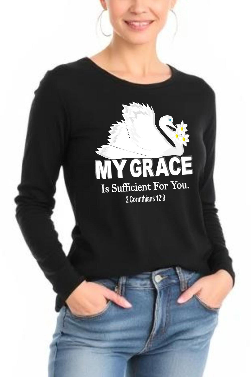 My Grace Is Sufficient For You Graphic T-shirt Women's Christian T-shirts & Apparel