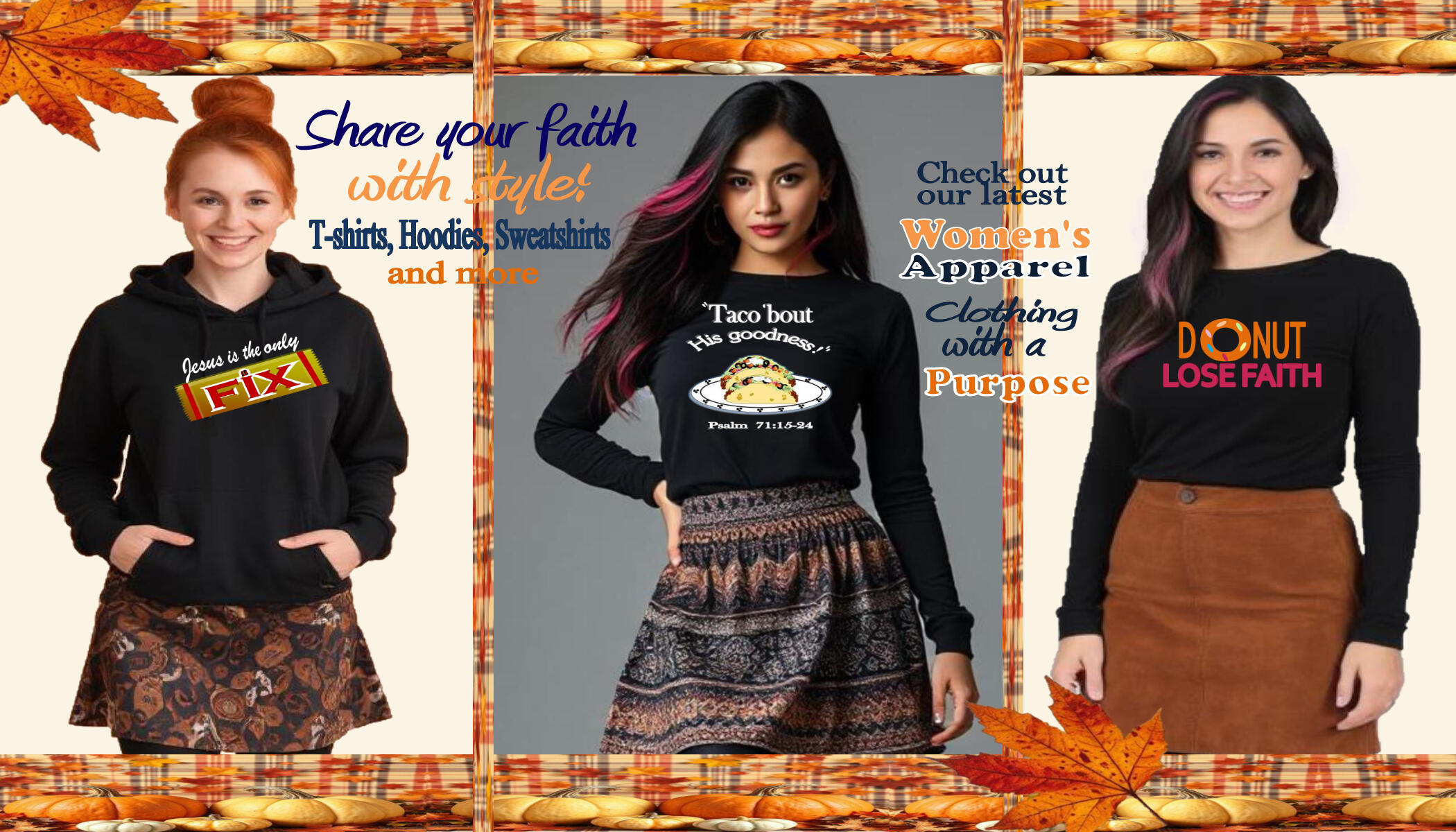 Women's Christian T-shirt and Apparel Women's Christian T-shirts & Apparel